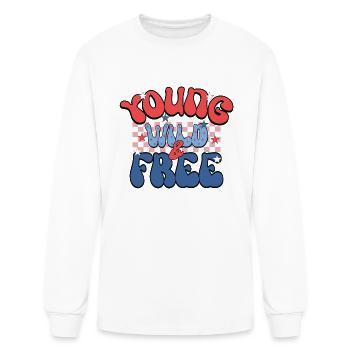 Young wild free - Men's Long Sleeve T-Shirt - white - Front