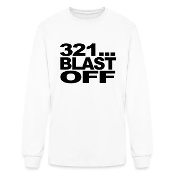 321...Blast Off - Men's Long Sleeve T-Shirt - white - Front