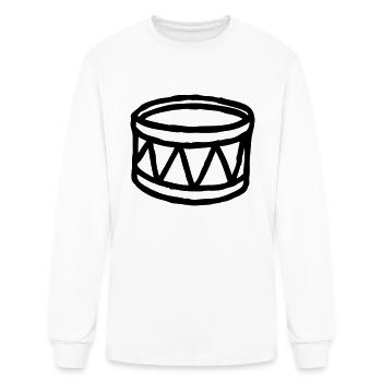 drum - Men's Long Sleeve T-Shirt - white - Front