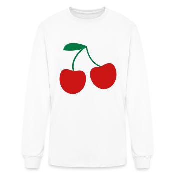 cherry - Men's Long Sleeve T-Shirt - white - Front