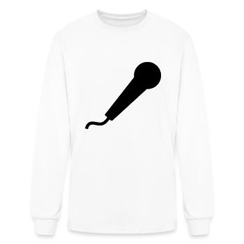 Microphone - Men's Long Sleeve T-Shirt - white - Front
