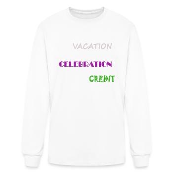 Vacation Celebration Credit - Men's Long Sleeve T-Shirt - white - Front