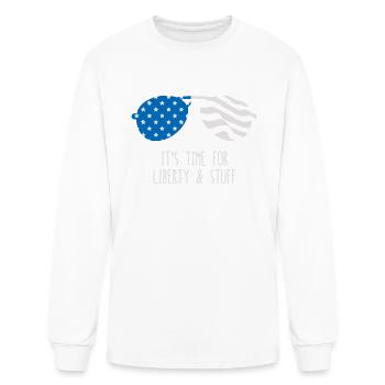 Liberty and Stuff - Men's Long Sleeve T-Shirt - white - Front