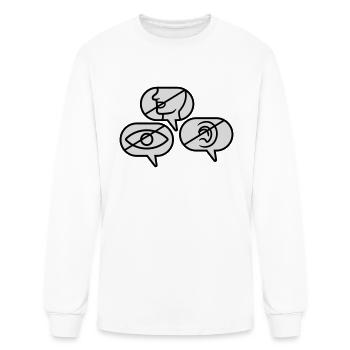Not seeing speaking hearing - Men's Long Sleeve T-Shirt - white - Front