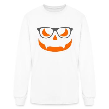 Jack O Nerd - Men's Long Sleeve T-Shirt - white - Front
