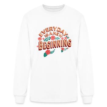 Everyday Is A New Beginning - Men's Long Sleeve T-Shirt - white - Front