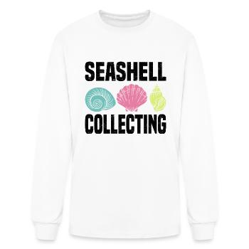 Seashell Collector Shell Collector Beach Gift - Men's Long Sleeve T-Shirt - white - Front
