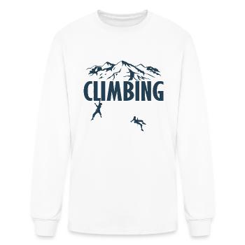 Climbing Cool Climbing Design - Men's Long Sleeve T-Shirt - white - Front