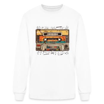 Vintage Cassette Tape 70's 80's 90's Music Mixtap - Men's Long Sleeve T-Shirt - white - Front