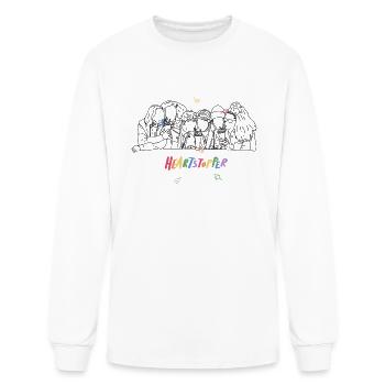 Heartstopper gang rainbow - Men's Long Sleeve T-Shirt - white - Front