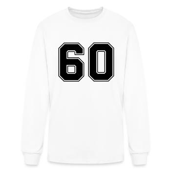 Number Sixty 60 - Men's Long Sleeve T-Shirt - white - Front