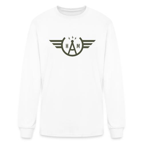 Doug's Ham Radio Winged Emblem - AB5FG - Men's Long Sleeve T-Shirt