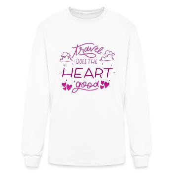 travel does the heart good - Men's Long Sleeve T-Shirt - white - Front