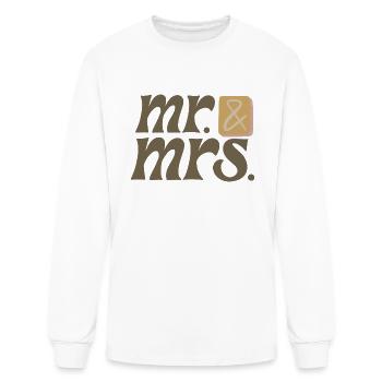 Mr and Mrs - Men's Long Sleeve T-Shirt - white - Front