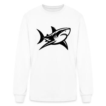 Deep-sea Shark Meets Tattoo Sharp And Stylish - Men's Long Sleeve T-Shirt - white - Front