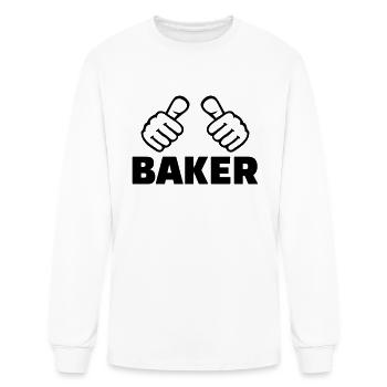 Baker - Men's Long Sleeve T-Shirt - white - Front