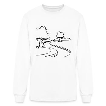 River - Men's Long Sleeve T-Shirt - white - Front