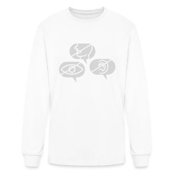 No Seeing Speaking Hearing - Men's Long Sleeve T-Shirt - white - Front