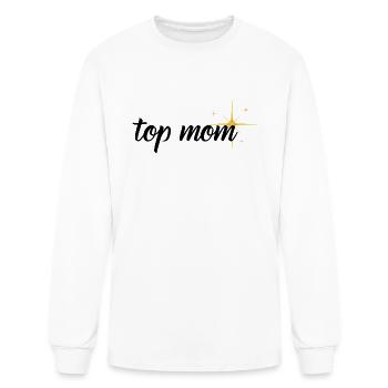 top mom - Men's Long Sleeve T-Shirt - white - Front
