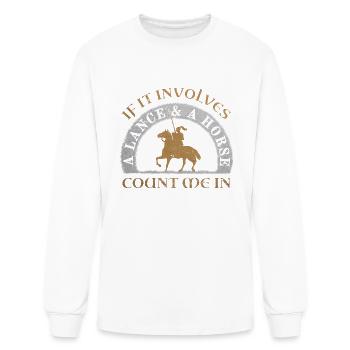 Renaissance Festival Joust Medieval Knight Joustin - Men's Long Sleeve T-Shirt - white - Front