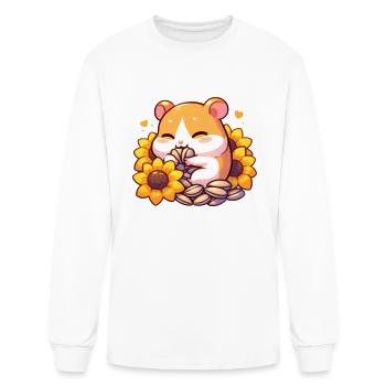 Sunflower Seeds & Hamsters - Men's Long Sleeve T-Shirt - white - Front