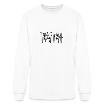 FAITH - Men's Long Sleeve T-Shirt - white - Front