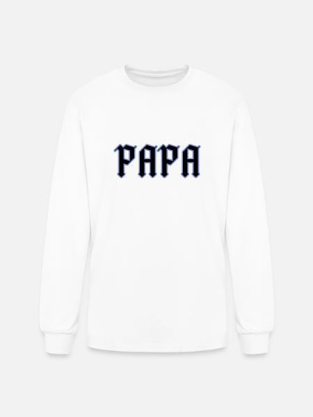 PAPA - Men's Long Sleeve T-Shirt - white