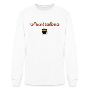 Coffee and Confidence - Men's Long Sleeve T-Shirt - white - Front