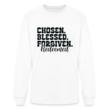 Élu, Bienheureux, Pardonné, Racheté - T-shirt à manches longues Homme - blanc - Devant