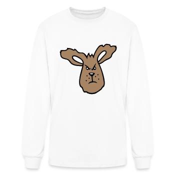 Rabbit Angry Naughty Aggressive Hate Frustration - Men's Long Sleeve T-Shirt - white - Front