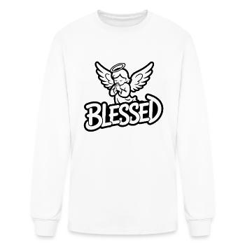 Blessed Angel - Men's Long Sleeve T-Shirt - white - Front