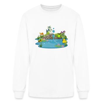 Life & Nature (At the pond) - Men's Long Sleeve T-Shirt - white - Front