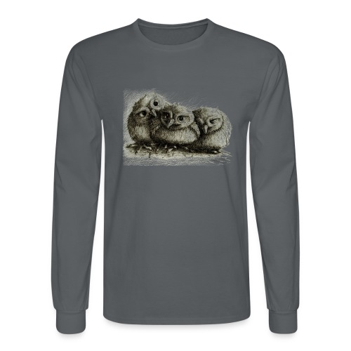 Three Cute Owls - Men's Long Sleeve T-Shirt