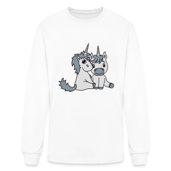 couple love couple in love young unicorn unicorn s - Men's Long Sleeve T-Shirt - white - Front