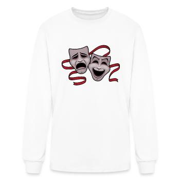 Comedy And Tragedy Masks - Men's Long Sleeve T-Shirt - white - Front
