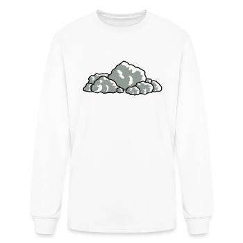 Steinhaufen Clipart Design - T-shirt à manches longues Homme - blanc - Devant