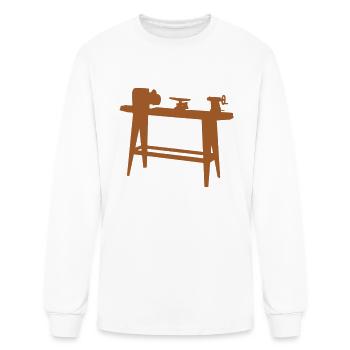 Turning Lathe - Men's Long Sleeve T-Shirt - white - Front