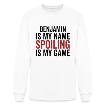 Benjamin is My Name Spoiling is My Game - Men's Long Sleeve T-Shirt - white - Front