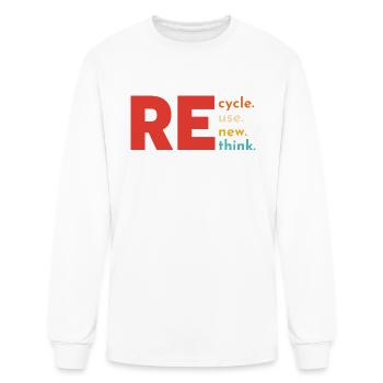 Recycle Reuse Renew Rethink - Men's Long Sleeve T-Shirt - white - Front