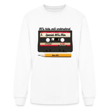 Special 80'sMix audio cassette design - Men's Long Sleeve T-Shirt - white - Front