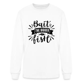 Bait the Bigger Fish - Men's Long Sleeve T-Shirt - white - Front