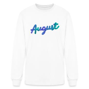 August - Men's Long Sleeve T-Shirt - white - Front