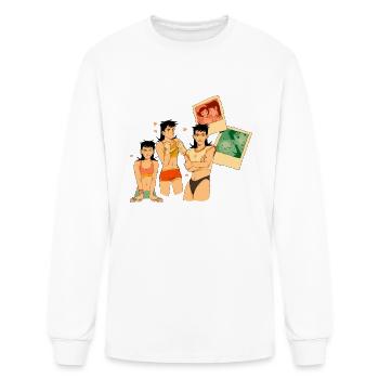 Ness With Polaroids - Men's Long Sleeve T-Shirt - white - Front