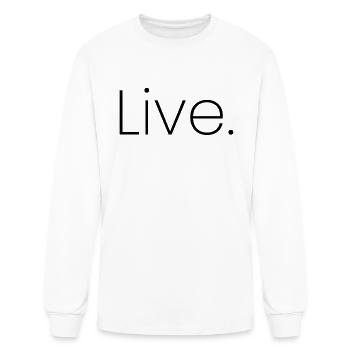 Live - Men's Long Sleeve T-Shirt - white - Front
