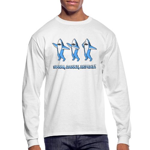 Dancing Sharks - Swim, Dance, Repeat - Men's Long Sleeve T-Shirt