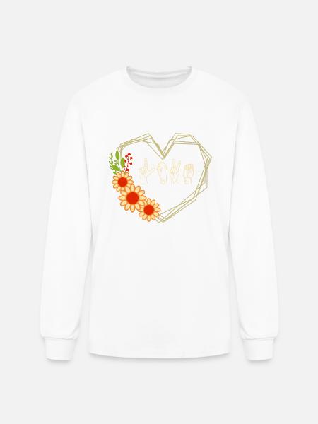 Finger Code Love - Men's Long Sleeve T-Shirt - white