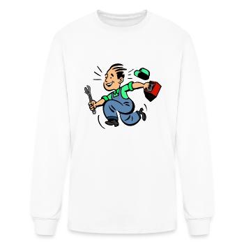 Engine Repairman - Men's Long Sleeve T-Shirt - white - Front
