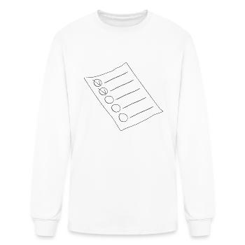 Liste des travaux Clipart - T-shirt à manches longues Homme - blanc - Devant