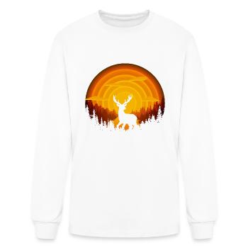 Deer shadow - Men's Long Sleeve T-Shirt - white - Front
