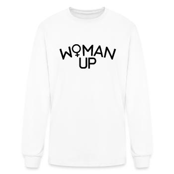 Woman Up - Men's Long Sleeve T-Shirt - white - Front